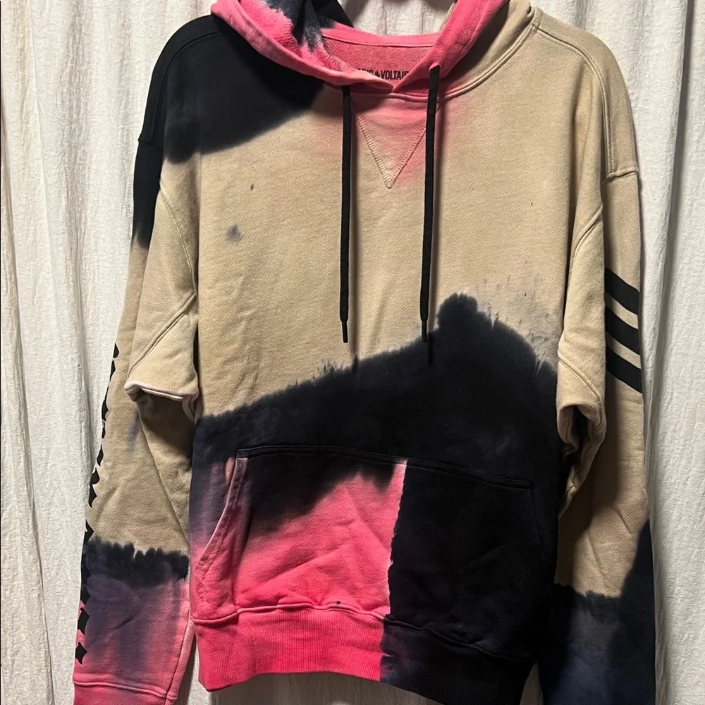 Zadig & Voltaire Pink and Black Hoodie - Picture 1 of 4